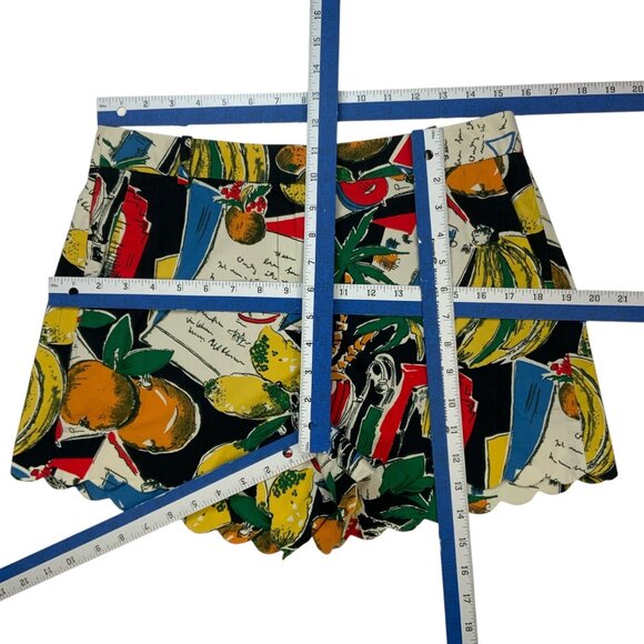 J. Crew Postcard Print High Waist Shorts 8 Scalloped - Picture 4 of 12